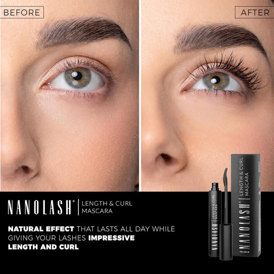 Nanolash Length&Curl Mascara 10 ml - lengthening and curling mascara, the effect of perfectly long and perfectly curled eyelashes, black mascara