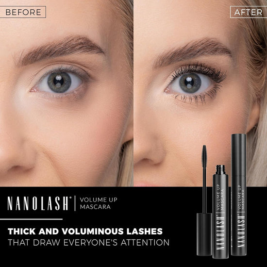 Nanolash Volume Up Mascara 10 ml - thickening mascara, effect of full and thick eyelashes, increasing volume, volumizing mascara, black mascara