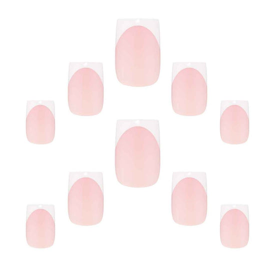 Elegant Touch Salon French Nails 164 – Sharp Square Nails