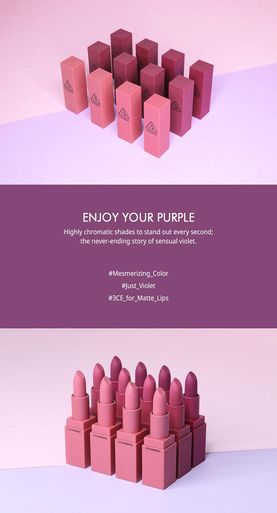 3CE - Supreme Violet Matte Lip Colour 223 Mauve