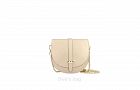 Italian Leather Ofra Shoulder Handbag in Gold