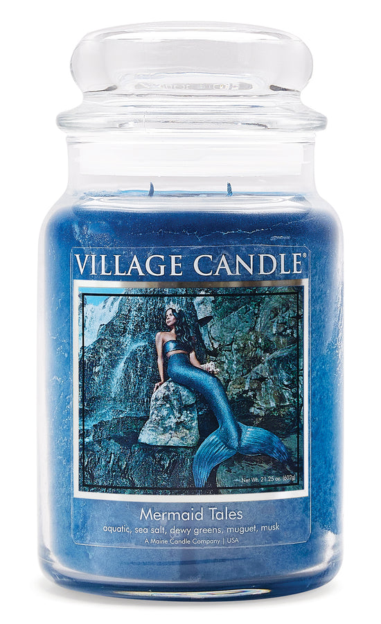 Village Candle - Mermaid Tales - Large Glass Dome