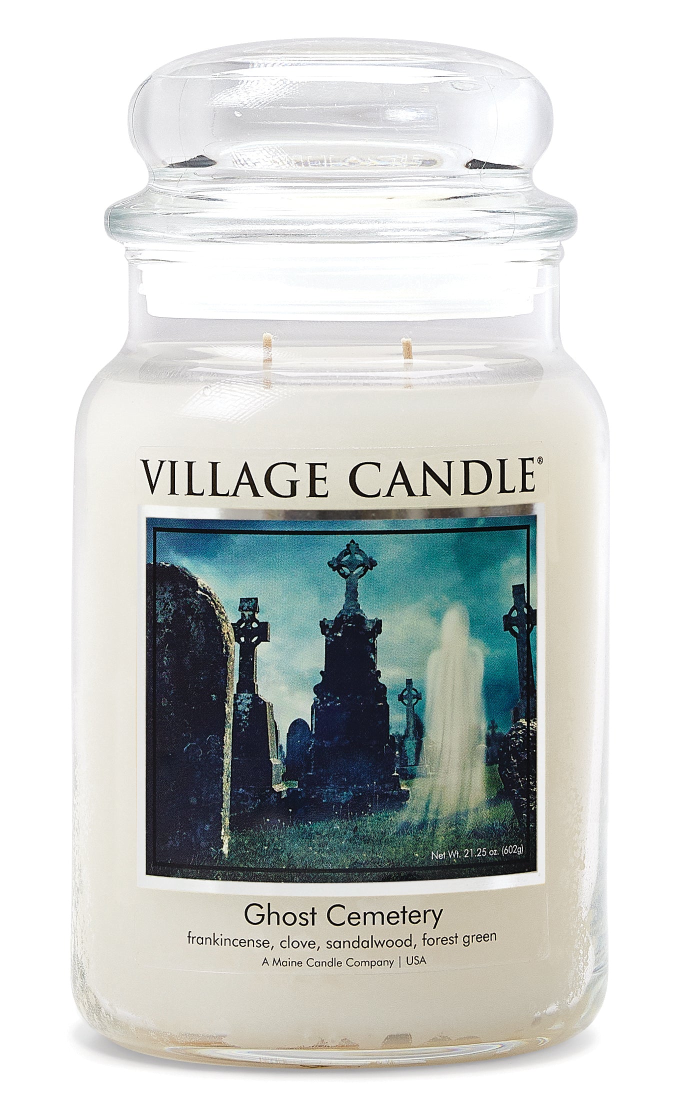 Village Candle Ghost Cemetery Candle Large Apothecary