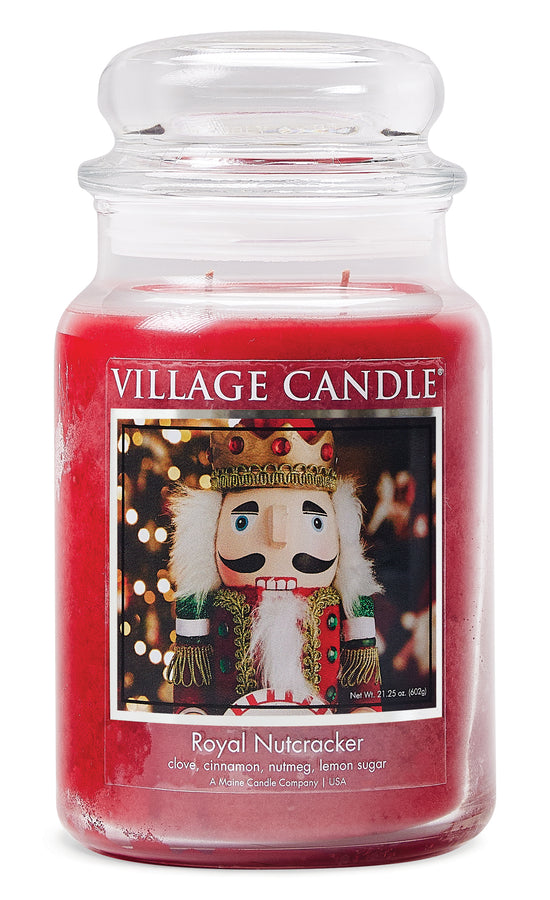 Village Candle - Royal Nutcracker - Large Glass Dome