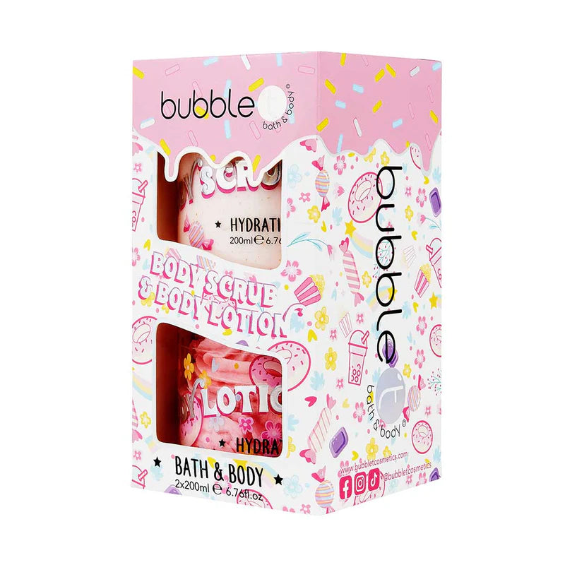 Bubble T Cosmetics Sweetea Body Scrub & Body Lotion Gift Set (2 x 200ml)