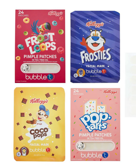 Bubble T Kellogg's Facial Mask & Pimple Patches