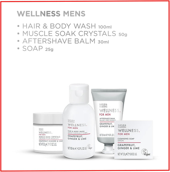 Baylis & Harding Wellness For Men His Essential Wellbeing Gift Set - Vegan Friendly (Pack of 1)