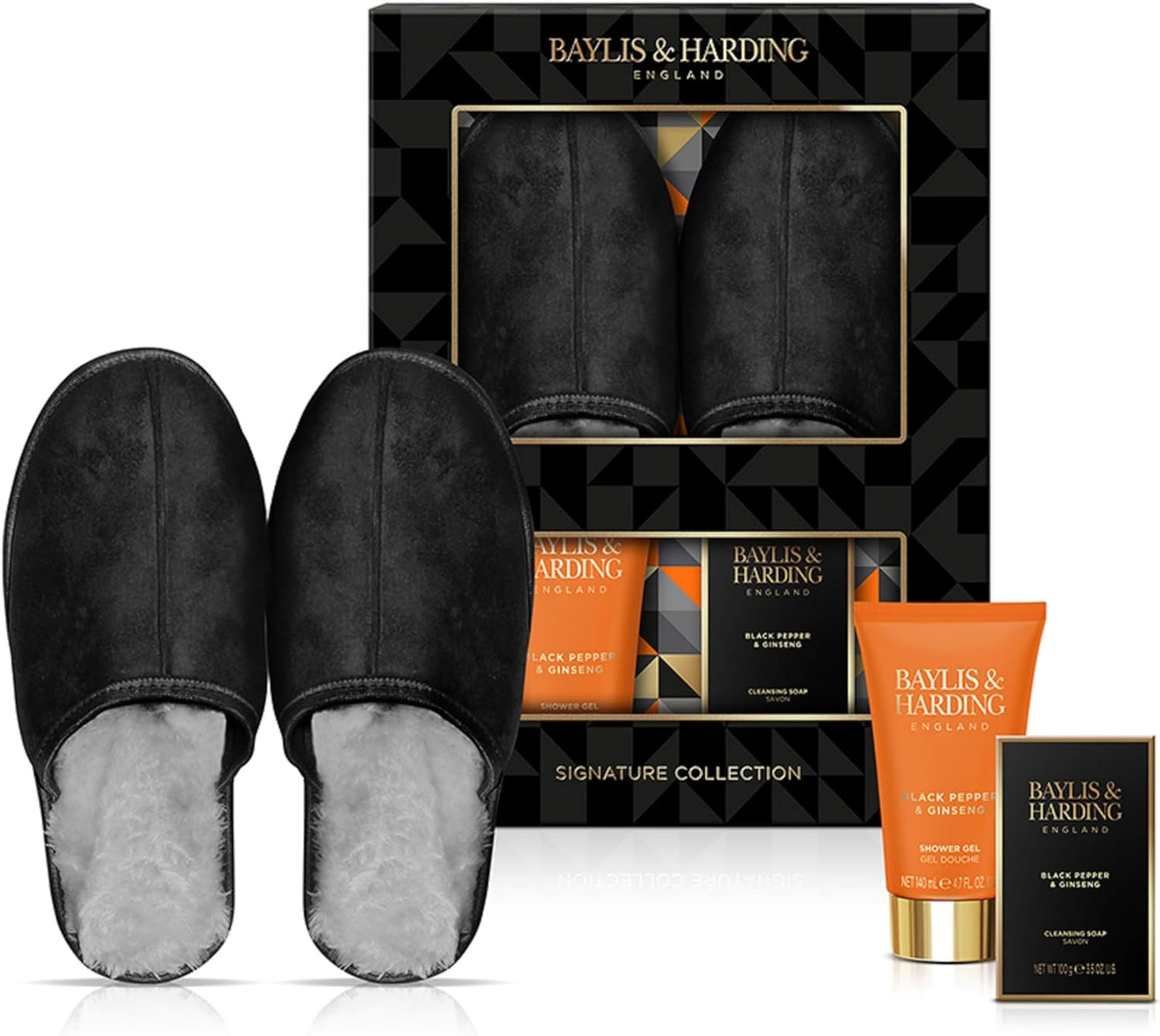 Baylis & Harding Black Pepper Luxury Slipper Set