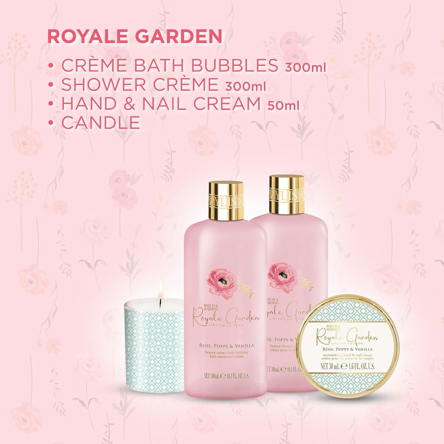 Baylis & Harding Royal Garden Candlelit Gift Set