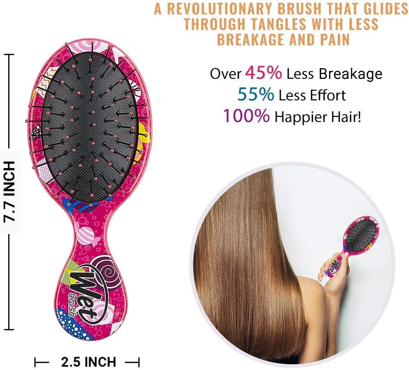 Wet Brush Whimsical Wonderland Mini Detangler-Swirling Treats