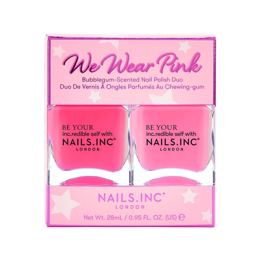Nails Inc. We Wear Pink Bubblegum Scented Nail Polish Duo