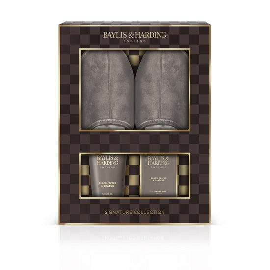 Baylis & Harding Black Pepper Luxury Slipper Set