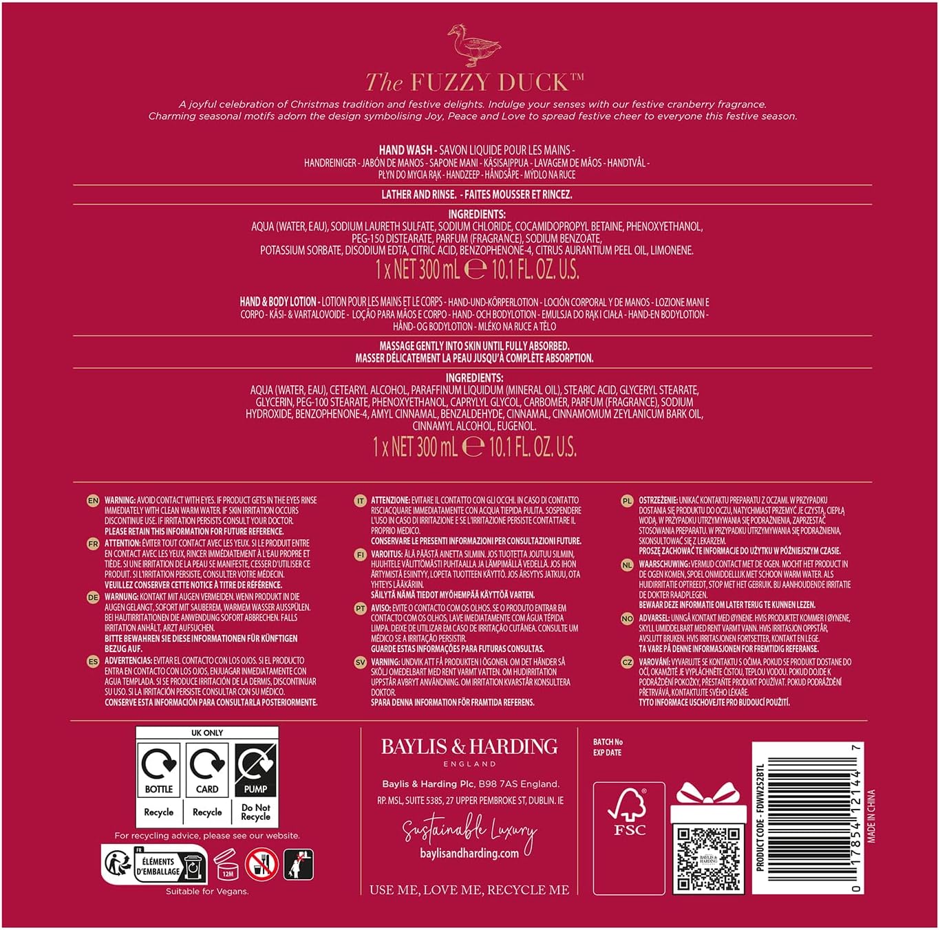 Baylis & Harding The Fuzzy Duck Winter Wonderland Luxury Hand Care Gift Set (Pack of 1) - Vegan Friendly