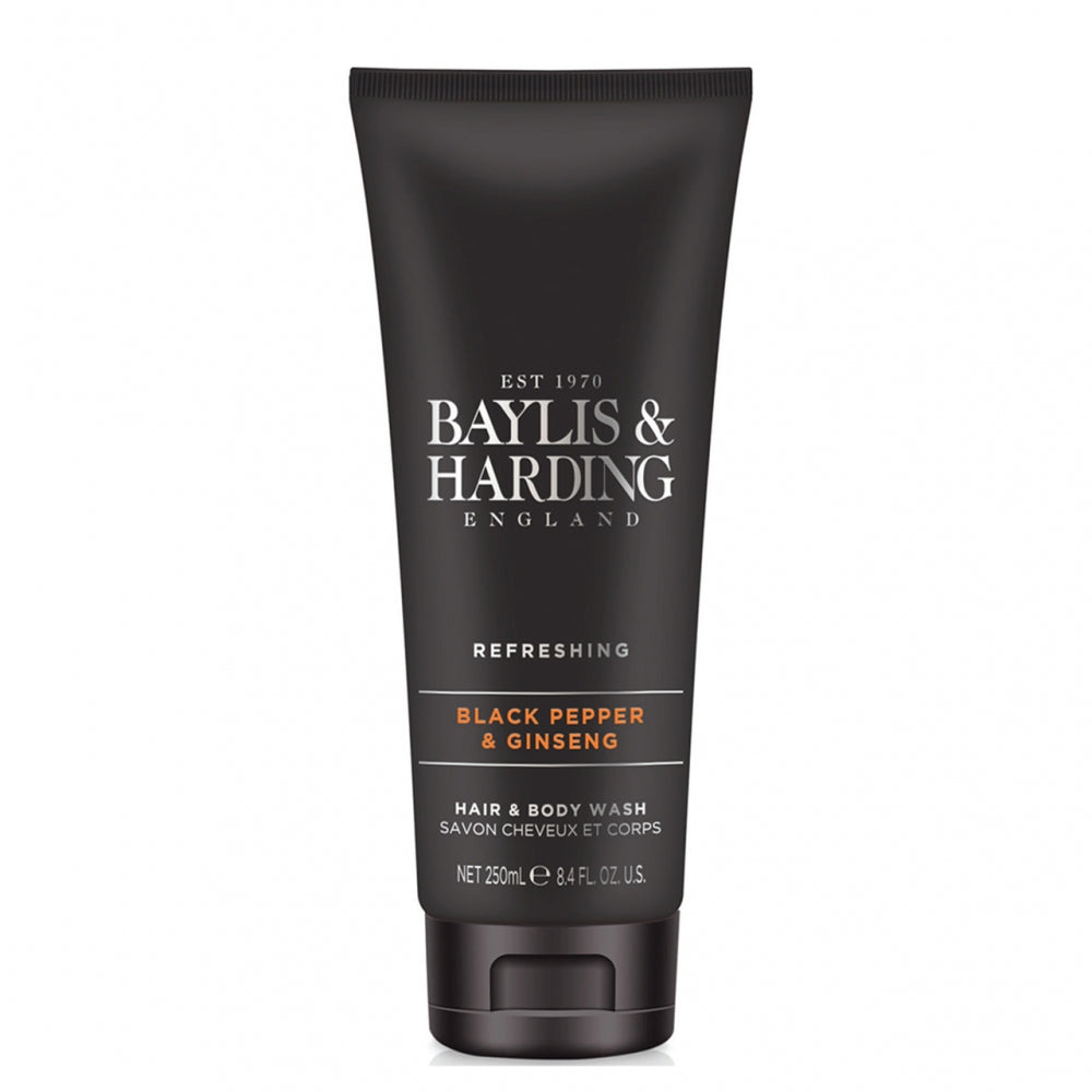 Invigorating Duo: Baylis & Harding Black Pepper & Ginseng Hair & Body Wash Trio