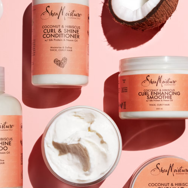 SheaMoisture Coconut & Hibiscus Curl & Shine Shampoo sulphate free shampoo for thick, curly hair 384 ml