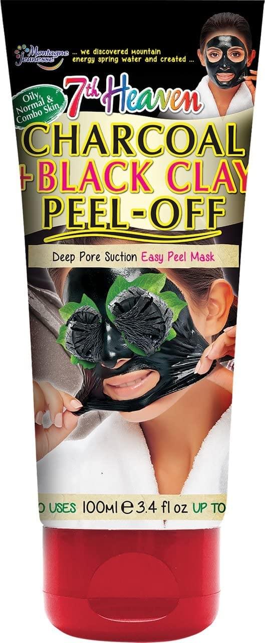 Load image into Gallery viewer, 7th Heaven Charcoal and Black Clay Peel Off Mask 100ml Tube with Witch Hazel for Ultra Clean and Smooth Skin, Suitable for Oily, Normal and Combo Skin Types
