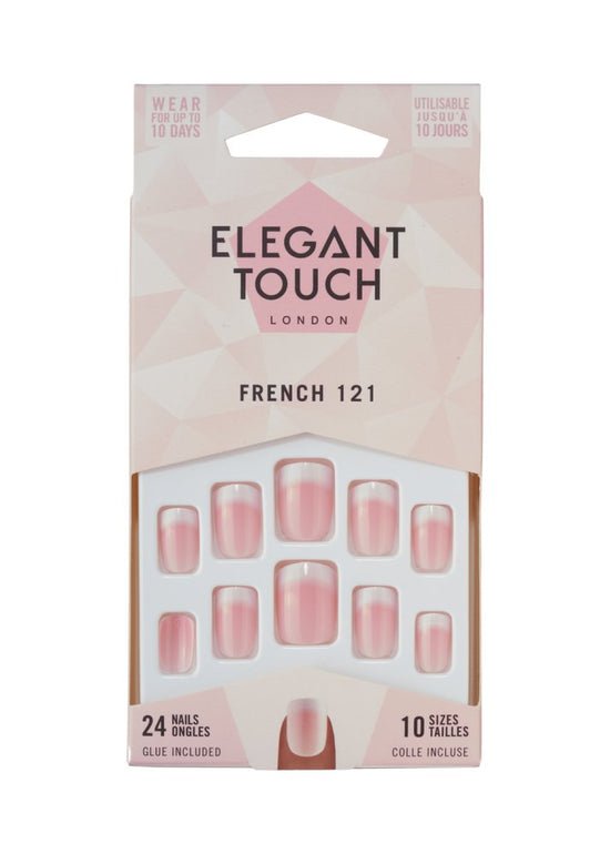 Load image into Gallery viewer, Elegant Touch French Pink Nails 121

