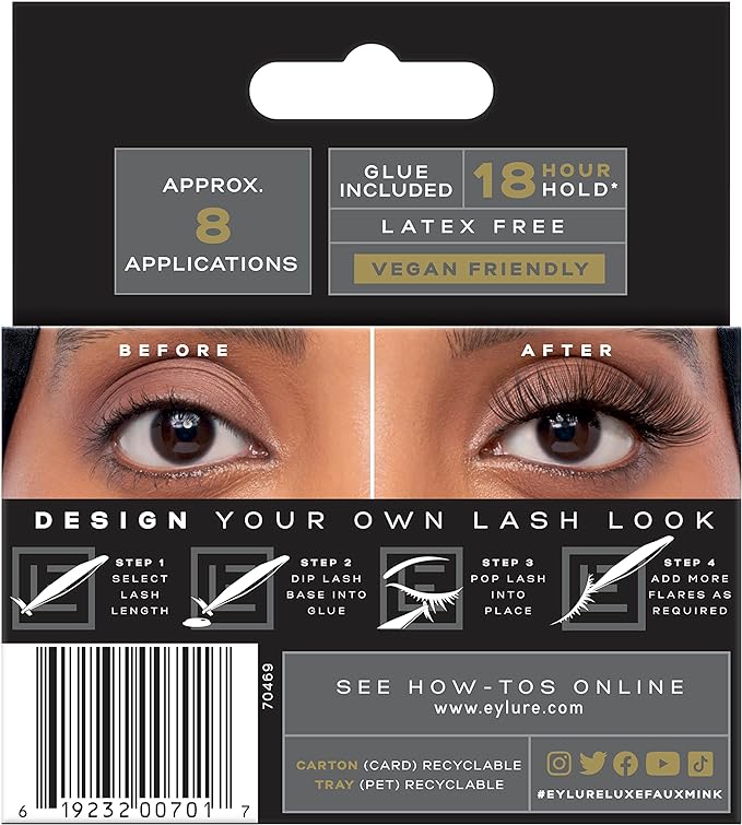 Eylure Luxe Faux Mink Effect Individual Lashes