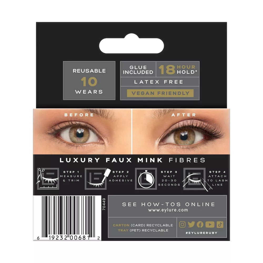 Eylure Luxe Faux Mink Lashes Ruby