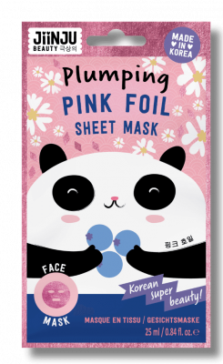 Jiinju Smoothing Pink Foil Mask with Blueberry 25ml