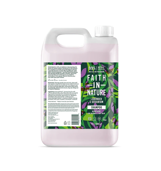 Load image into Gallery viewer, Faith in Nature Lavender &amp;amp; Geranium Shampoo - 5 litres
