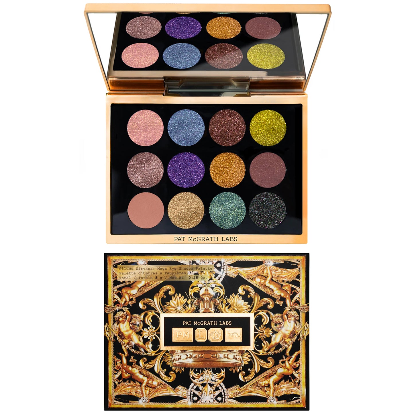 Pat McGrath Gilded Nirvana: Mega Eye Shadow Palette Twelve shades of gilded bliss.