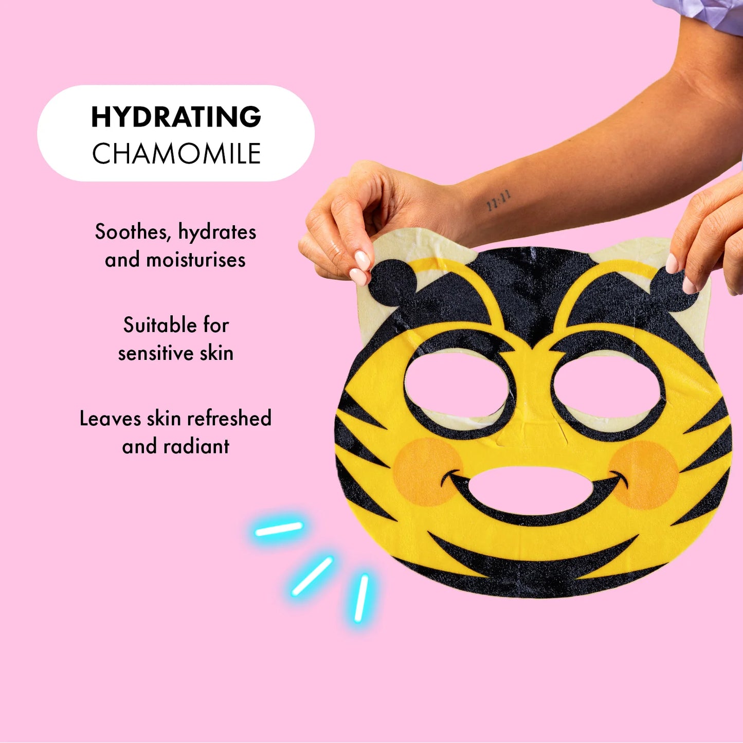 7th Heaven Go Wild Pamper Box Skincare Gift Set - 6 Printed Animal Face Masks and 1 Panda Headband Childrens Gift