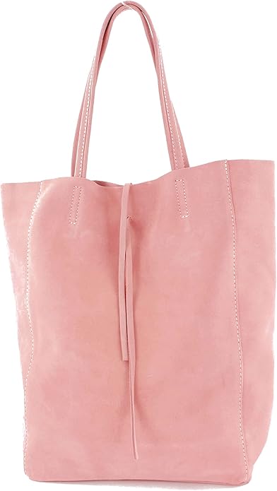 Italian Suede Leather Tote Bag