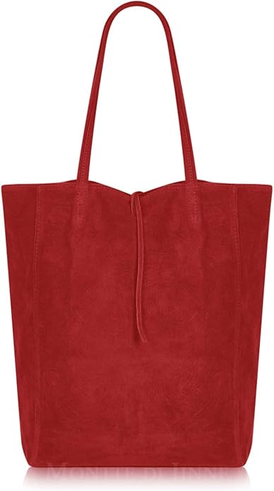 Italian Suede Leather Tote Bag