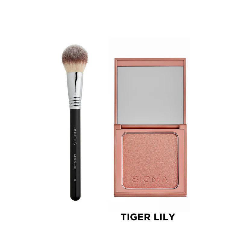 SIGMA POWDER BLUSH & BRUSH BUNDLE - TIGER LILY