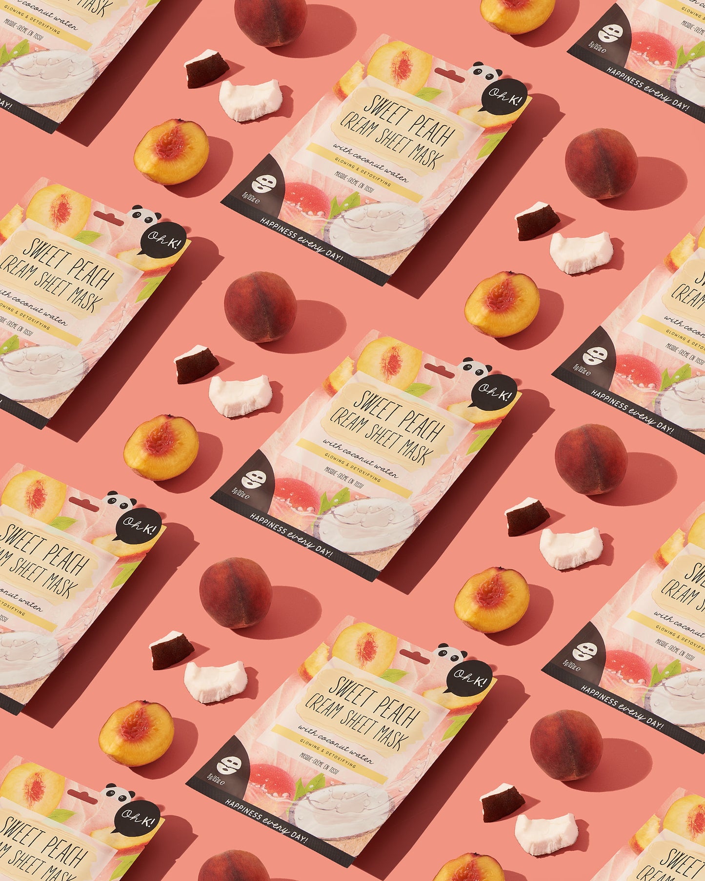 Oh K! Peach & Coconut Water Cream Sheet Mask