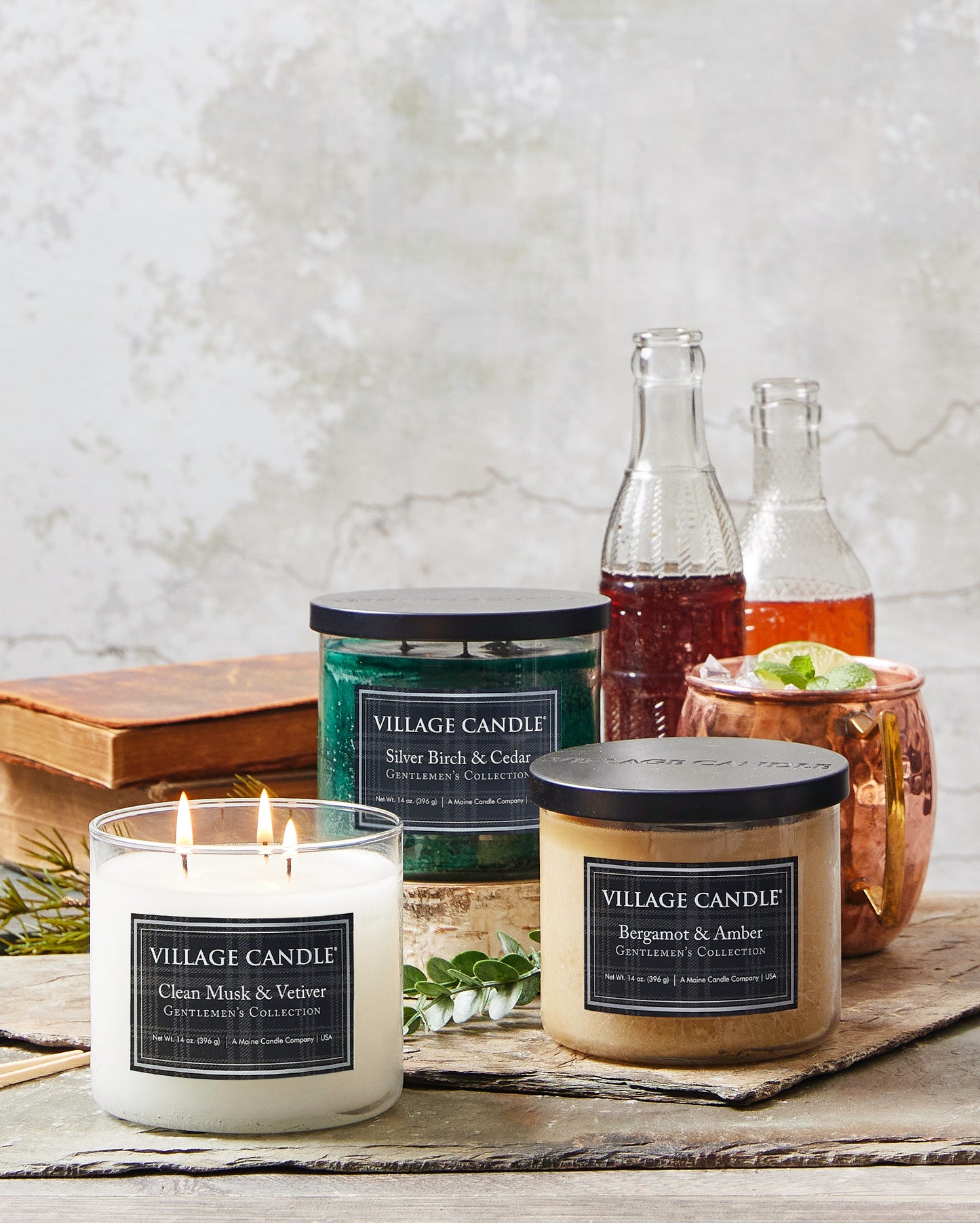 Village Candle -Bergamot & Amber - Tin