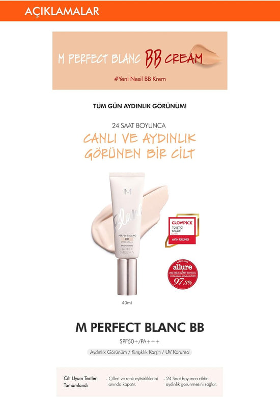 Missha M Perfect Blanc BB Vanilla No.21 40ml