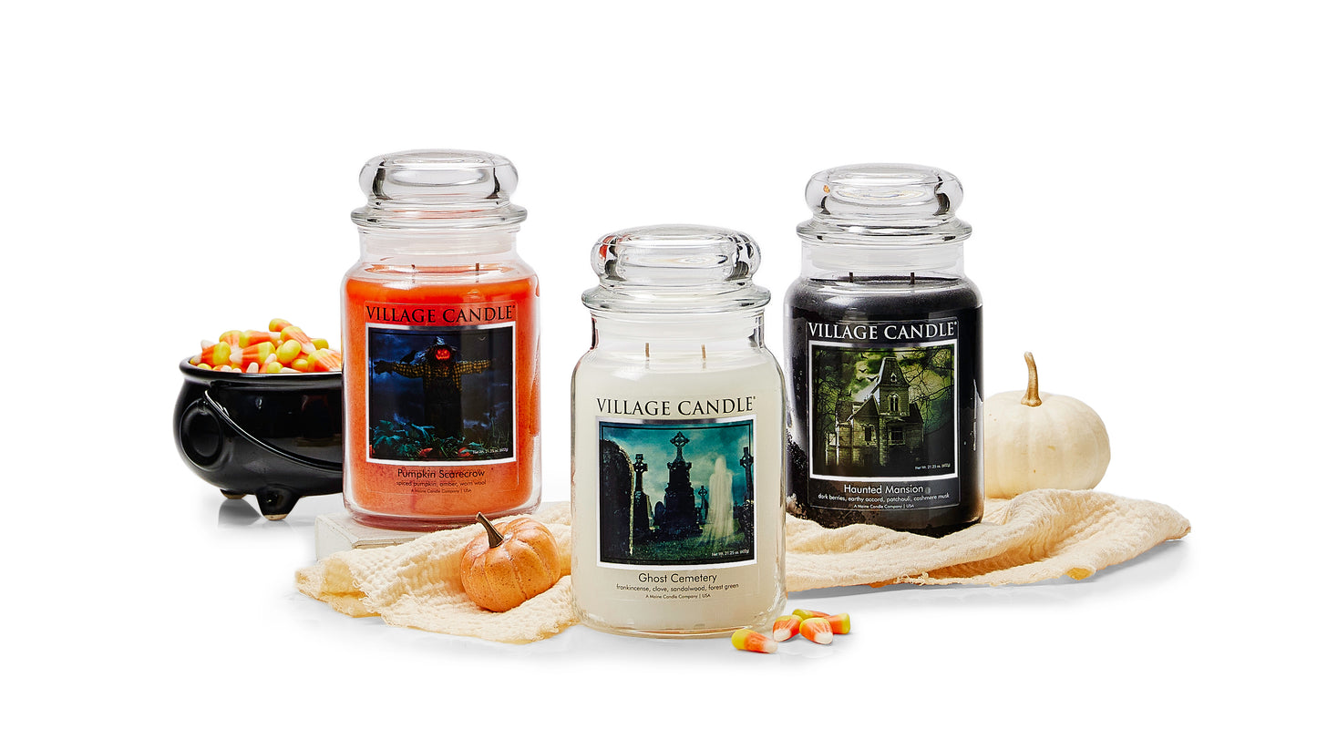 Village Candle - Haunted Mansion - Large Glass Dome