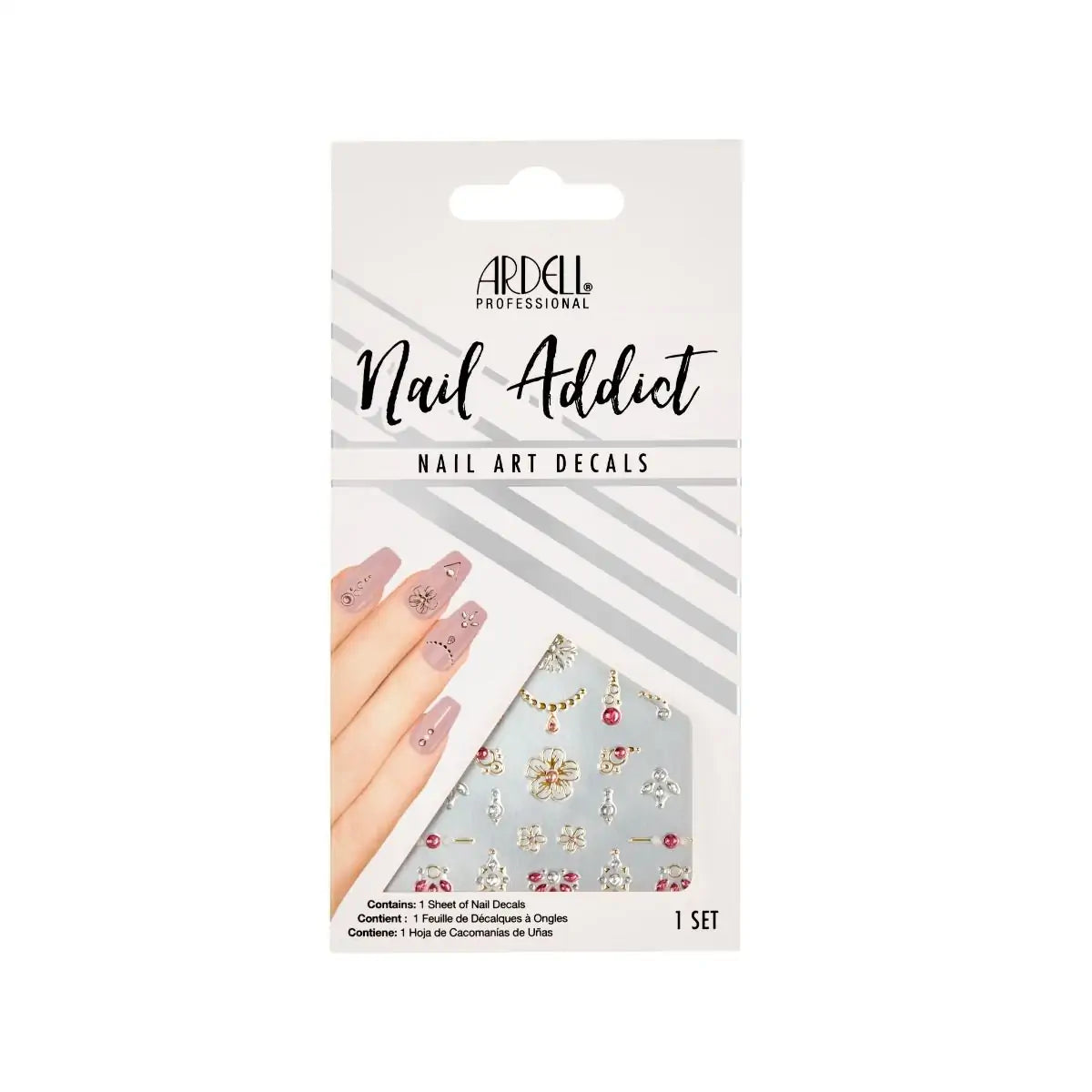 Ardell Nail Addict Nail Art Decals Pretty in Pink