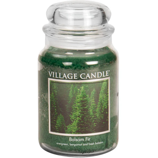 Village Candle -Balsam Fir - Large Glass Dome