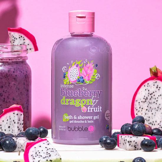 Load image into Gallery viewer, Bubble T Blueberry and Dragonfruit Smoothie Body Wash 500ml
