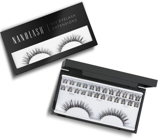 Nanolash DIY Eyelash Extensions 36 pcs - cluster lashes DIY, cluster false eyelashes for lash extensions at home, individual cluster lashes (CHARM)