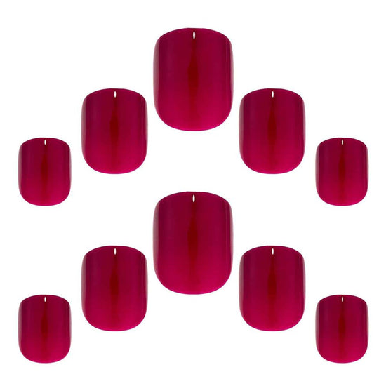 Elegant Touch Cherry Wine – Squoval Petite False Nails