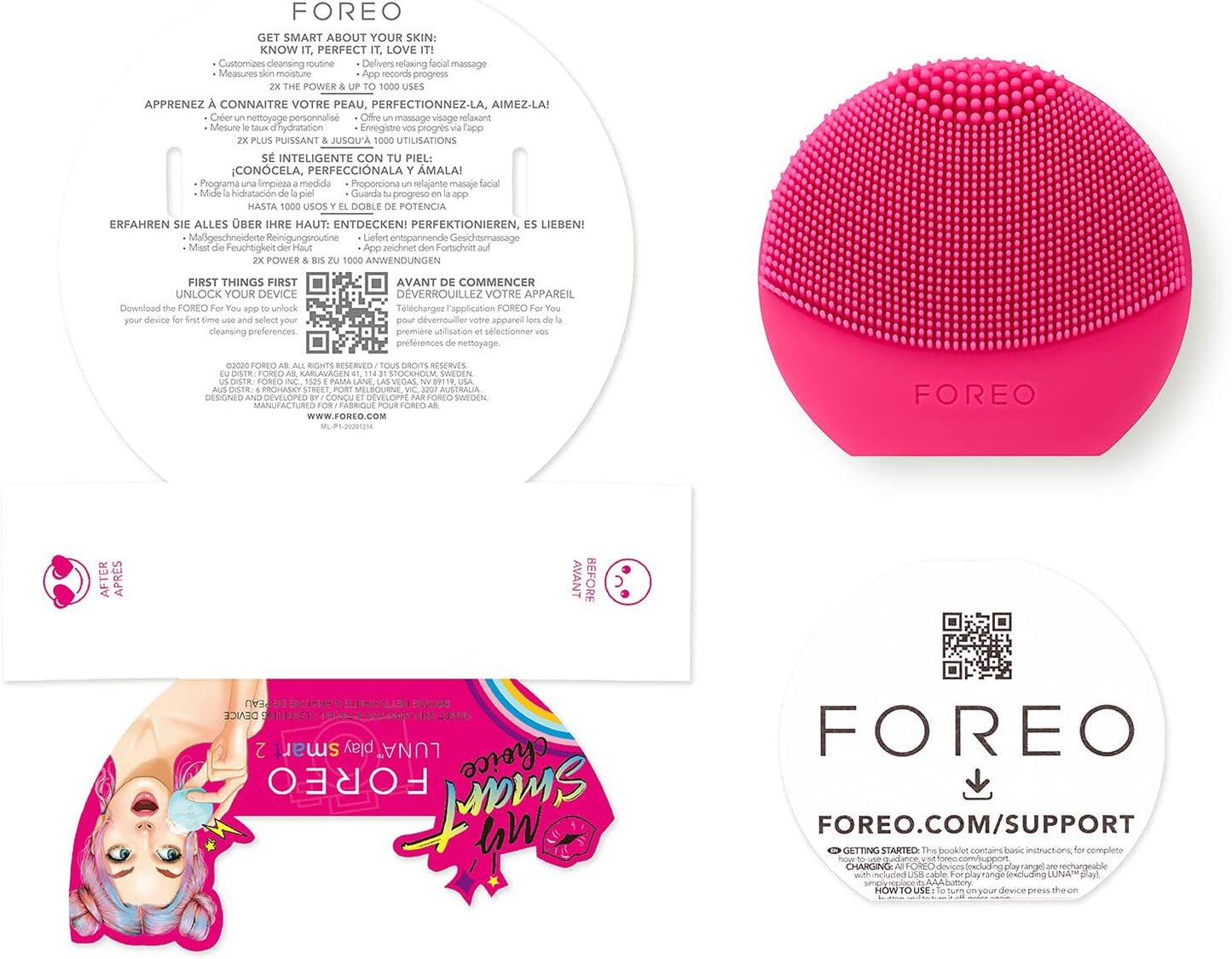 Load image into Gallery viewer, FOREO LUNA play smart 2 - Facial Cleansing Brush - 2-in-1 Skin Analysis &amp;amp; Facial Cleanser - Travel Accessories - Silicone Face Massager - Holiday Essentials - App-connected - Cherry Up
