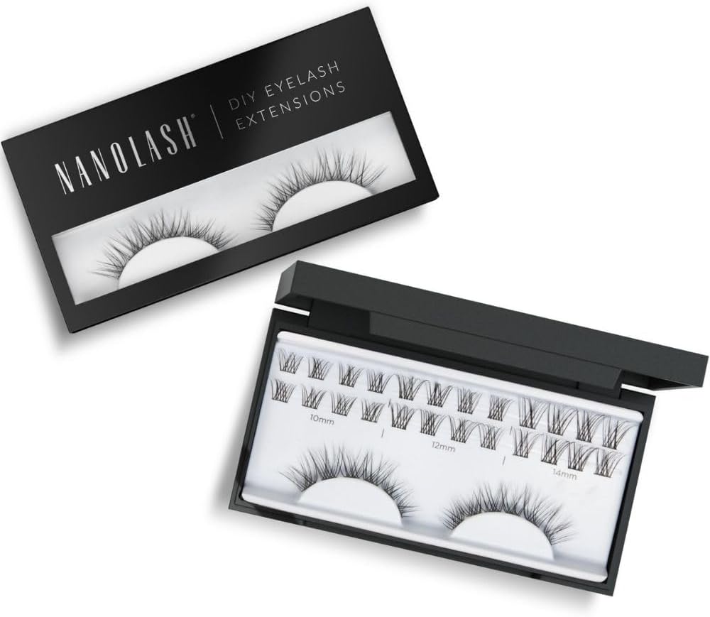 Nanolash DIY Eyelash Extensions 36 pcs - cluster lashes DIY, cluster false eyelashes for lash extensions at home, individual cluster lashes (CLASSY)