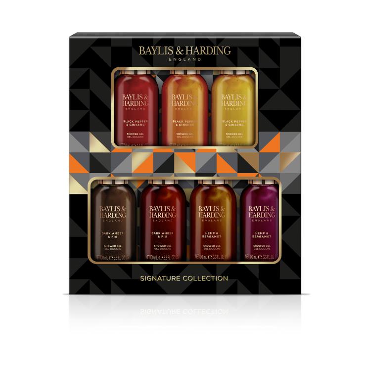 Baylis & Harding Black Pepper & Ginseng Men's Luxury 7 Days Showering Essentials Gift Set - Vegan Friendly
