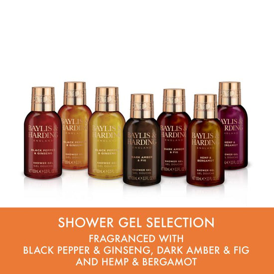 Baylis & Harding Black Pepper & Ginseng Men's Luxury 7 Days Showering Essentials Gift Set - Vegan Friendly