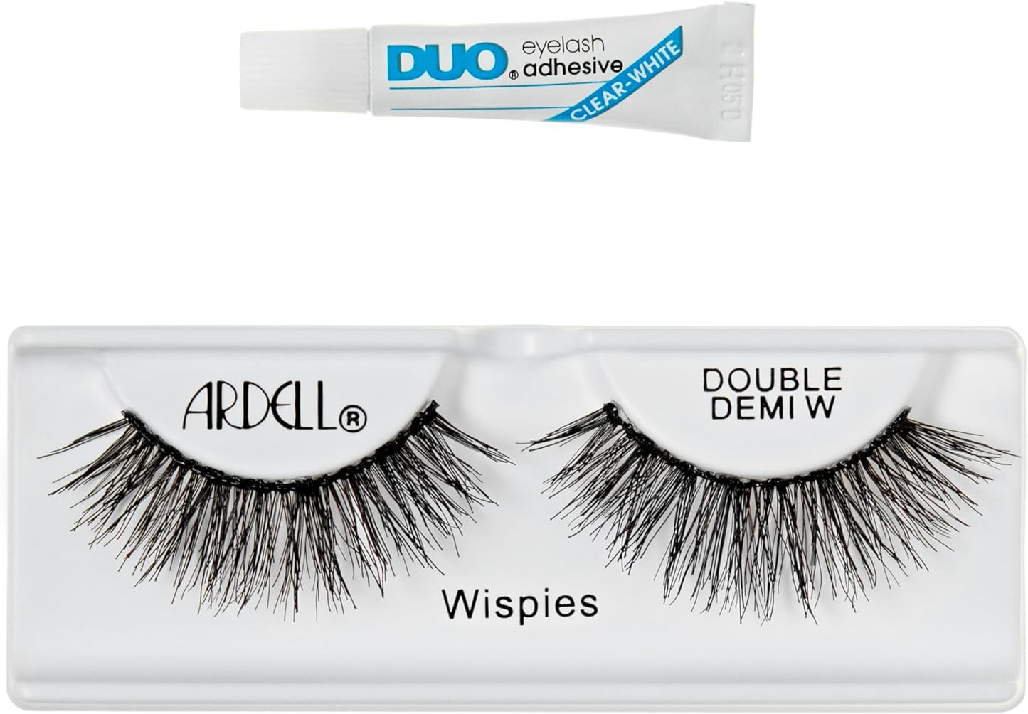 Ardell Double Demi Wispies False Eyelashes, Duo Adhesive Included, Full Volume Medium Length, Vegan Friendly, 1 Pair (Pack of 1)