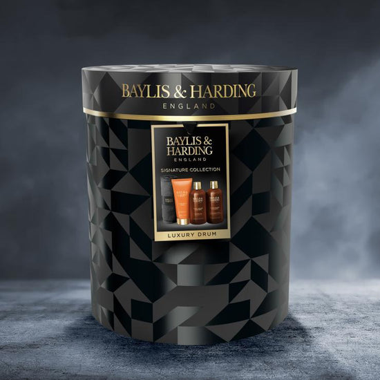 Baylis & Harding Black Pepper & Ginseng Men's Luxury Pamper Drum Gift Set - Vegan Friendly