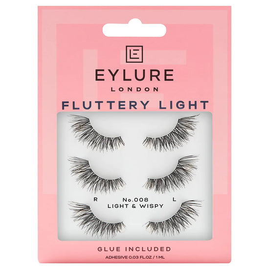 Load image into Gallery viewer, Eylure Fluttery Light 3/4 Length Lashes 008 Multipack of 3
