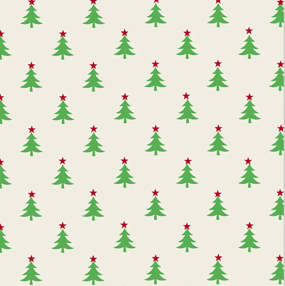 Uniqueco Printed FSCM Elf Green Tree with Red Star Gift Wrap