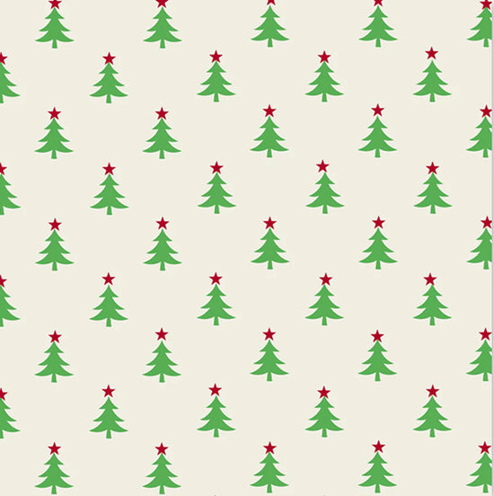 Uniqueco Printed FSCM Elf Green Tree with Red Star Gift Wrap