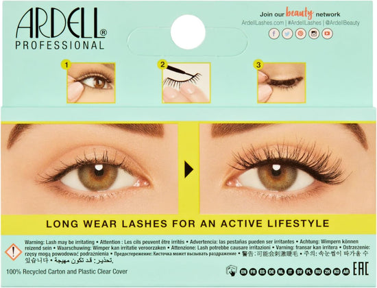 Ardell Active Lash Gainz False Eyelashes, Water-resistant, Light Volume, Medium Length, Vegan Friendly, 1 Pair (Pack of 1)