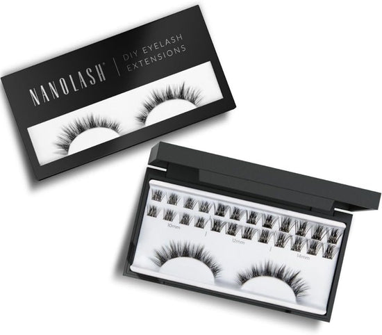 Nanolash DIY Eyelash Extensions 36 pcs - cluster lashes DIY, cluster false eyelashes for lash extensions at home, individual cluster lashes (HARMONY)